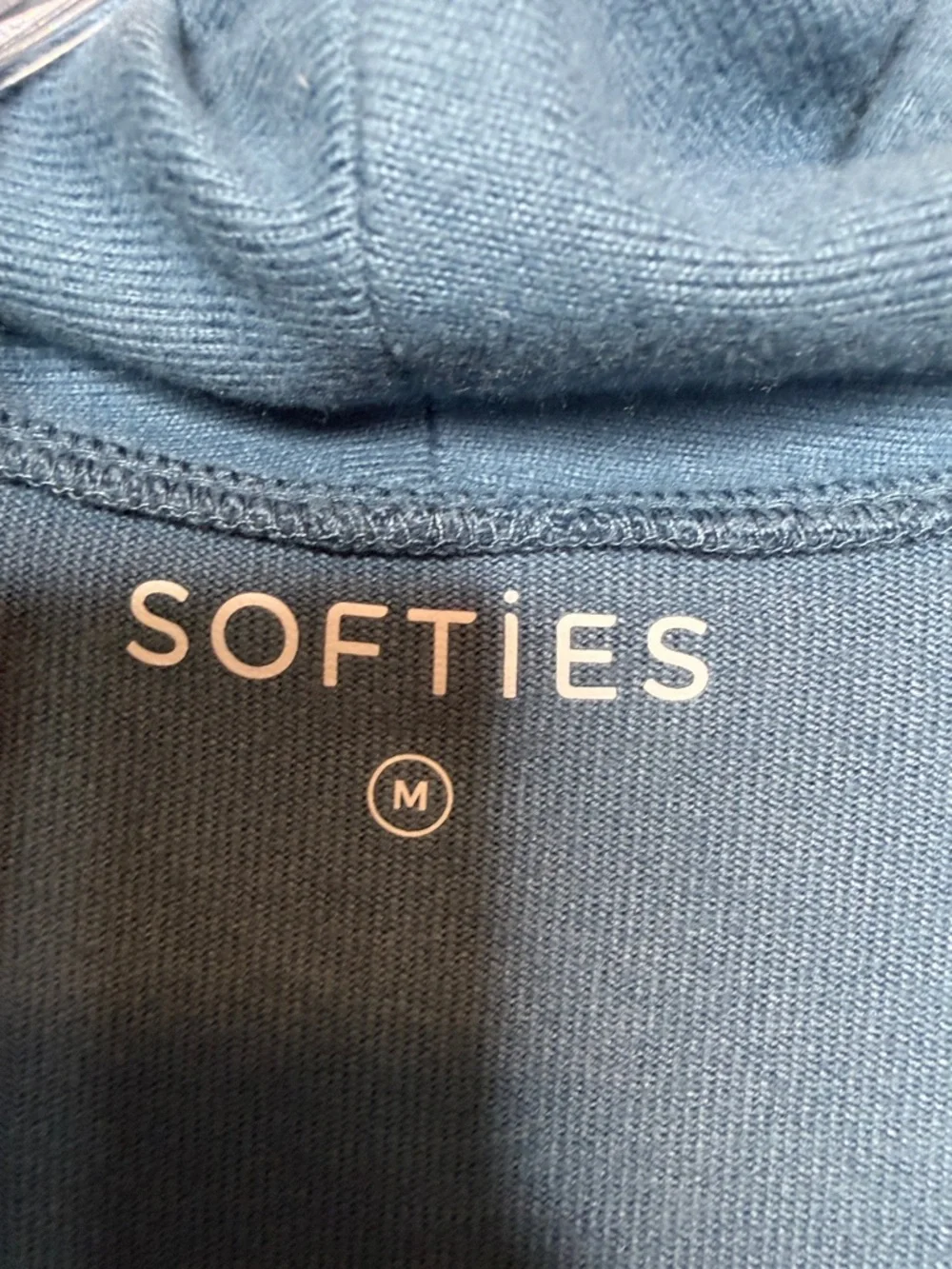 Softies Spring Lake Blue Cardigan Sz Medium Comfy Cozy Casual Thumb Holes